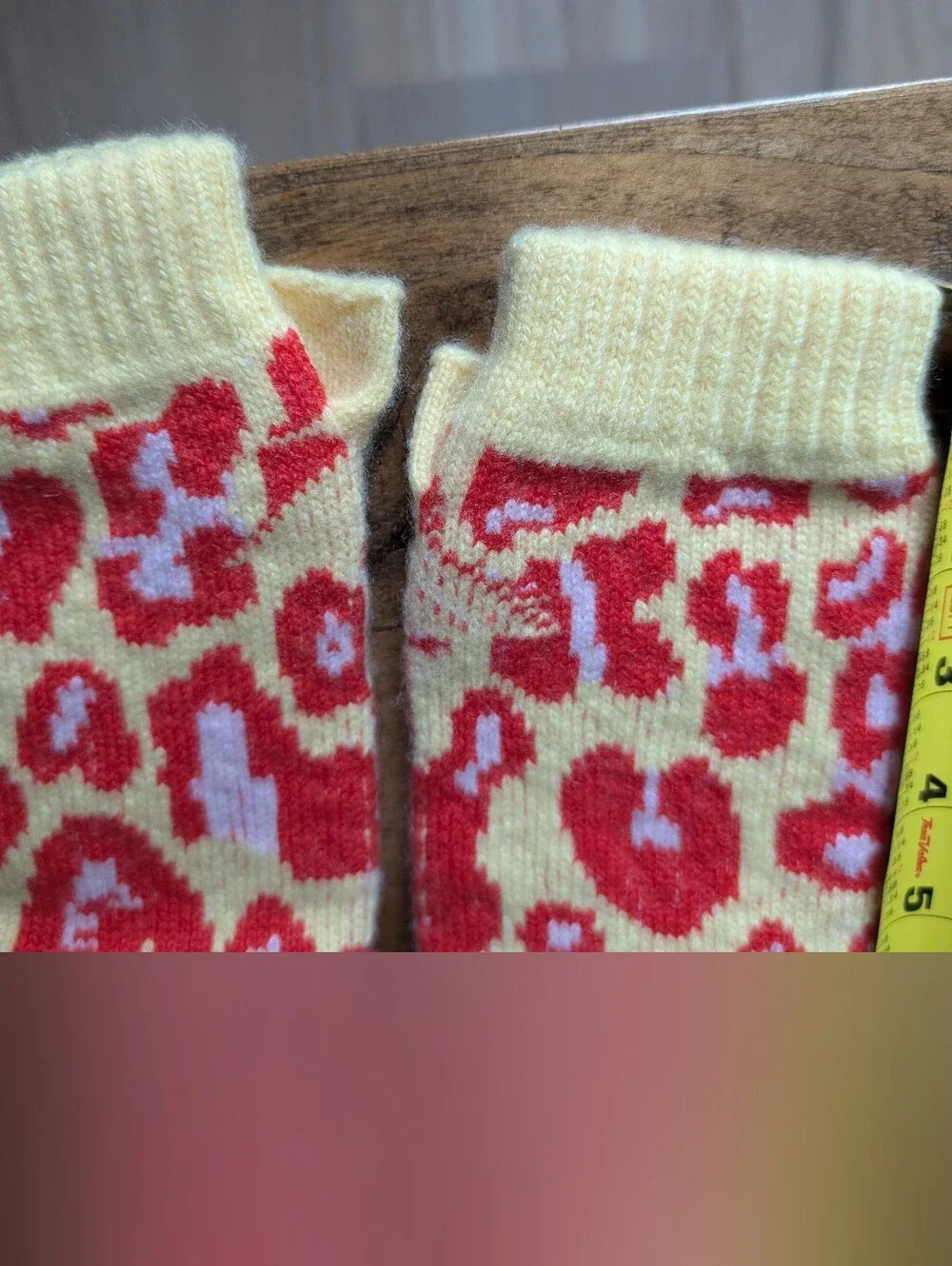 Christopher Kane Leopard Print Cashmere Fingerless Gloves - Like New